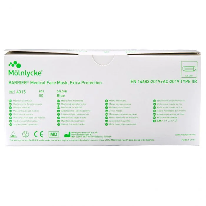 Mölnlycke Munnbind Type IIR 50stk Blå v:3400376