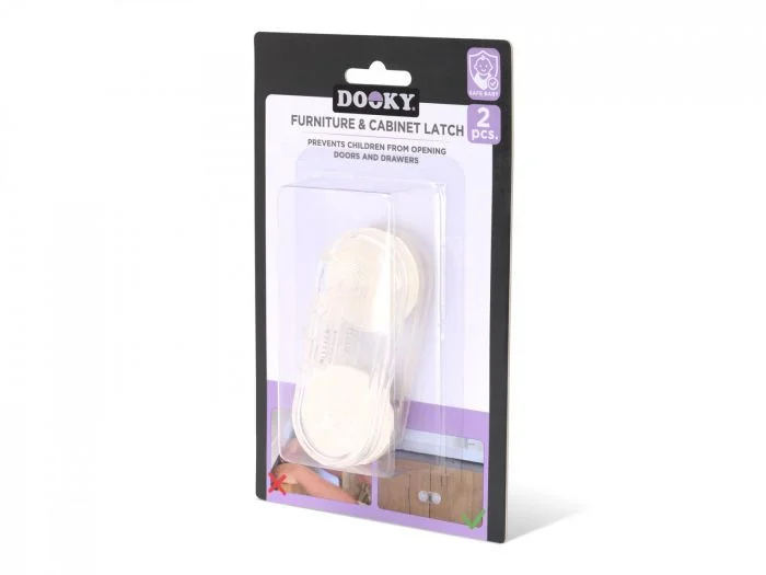 Dooky skap- og møbellås for glass transparent 2 stk v:9880722