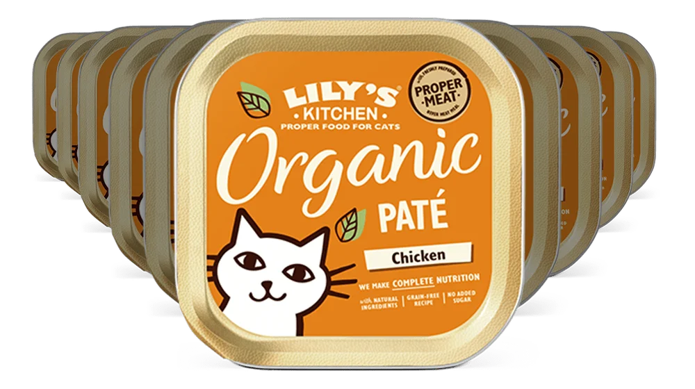 Lily´s Kitchen Våtfor til katt – Organic Chicken – 10×85 g. v:5428366
