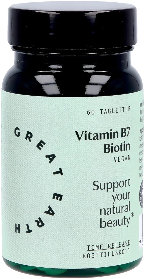 Great Earth Vitamin B7- Biotin 1000 mcg 60 tab v:1112407 Great Earth Vitamin B7- Biotin 1000 mcg 60 tab v:1112407