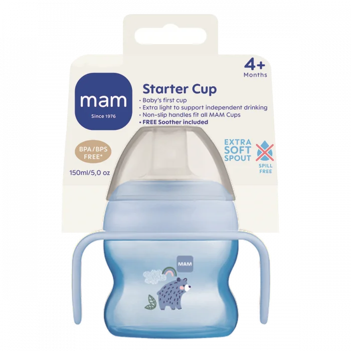 MAM Starter Cup 4+ mnd blå 150 ml v:8400321