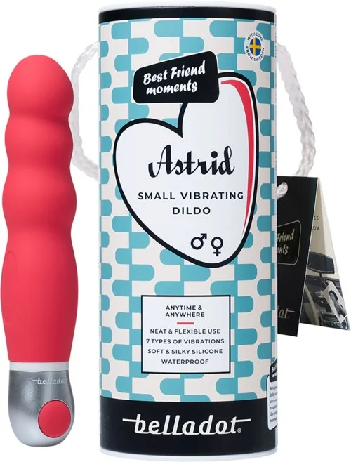 Belladot Astrid Small Vibrating Dildo Red v:1810278
