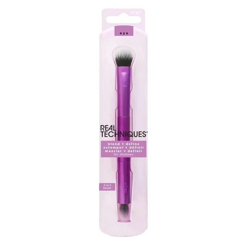 Real Techniques 2 in 1 Blend & Define Sminkekost – Perfekt Finish v:5317617