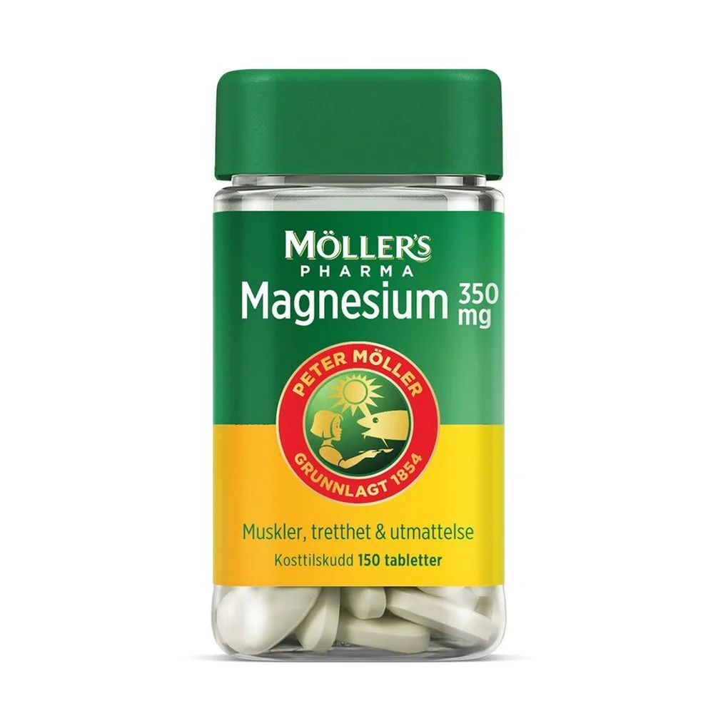 Møllers Pharma Magnesium tabletter 350mg – 150 stk v:3851399 Møllers Pharma Magnesium tabletter 350mg – 150 stk v:3851399