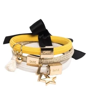 DARK Hair Ties Hair Ties Charm Combo Yellow 3pcs v:7440155