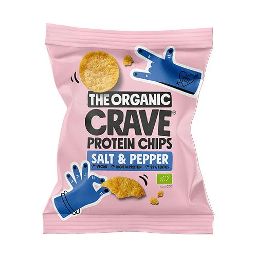 Veganske protein chips m. Salt og pepper Økologisk v:5656422