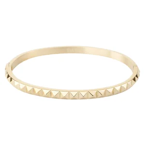 DARK Stud Bangle Thin Gold v:3946350