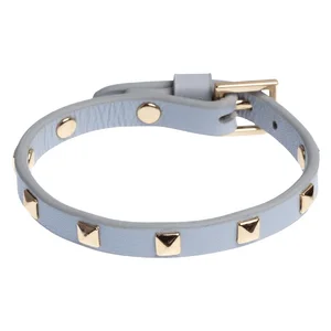 DARK Leather Stud Bracelet Mini Cool Blue v:5246855