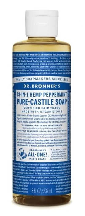 Dr Bronner Peppermynte Såpe 240 Ml v:4928348