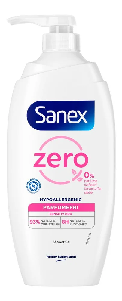 Sanex Zero% Shower Gel m. pumpe - 750 ml. v:7346880
