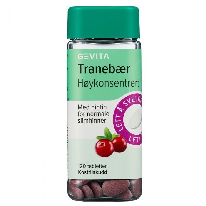 Gevita Tranebær Høykonsentrert tabletter v:9586084 Gevita Tranebær Høykonsentrert tabletter v:9586084