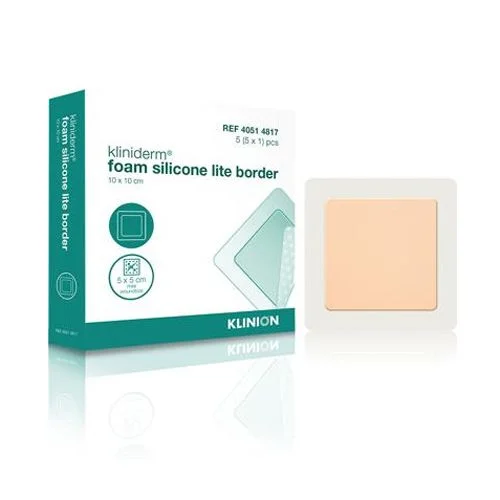 Kliniderm Foam Silikone Lite Border - 10x10cm - 5 stk v:3615322