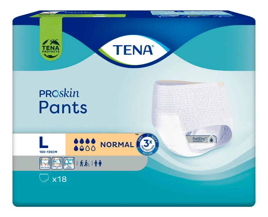 TENA ProSkin Pants Normal truse bleie str. L – 18 stk. v:3102355 TENA ProSkin Pants Normal truse bleie str. L – 18 stk. v:3102355