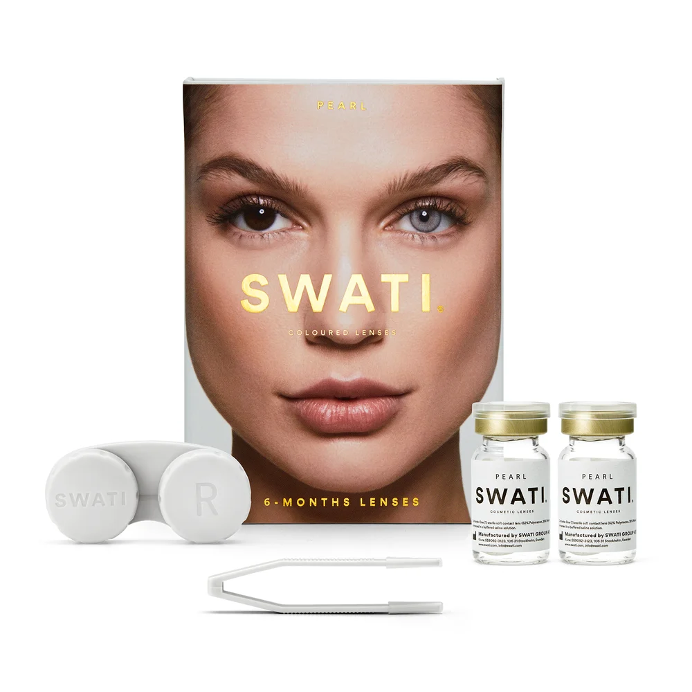 SWATI Coloured Lenses Pearl - 6 Måneders Komfort v:4342204