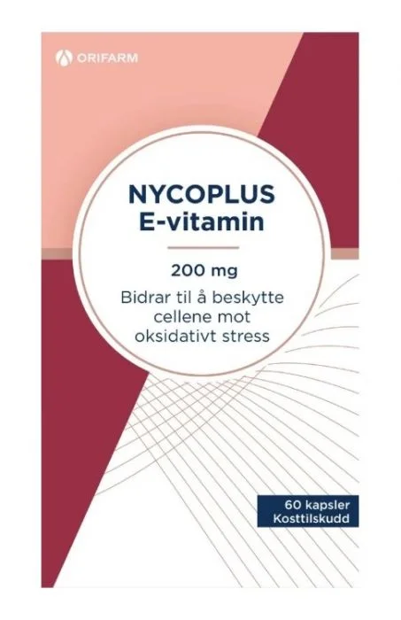 Nycoplus E-vitamin 200 mg 60 kapsler v:7118263 Nycoplus E-vitamin 200 mg 60 kapsler v:7118263
