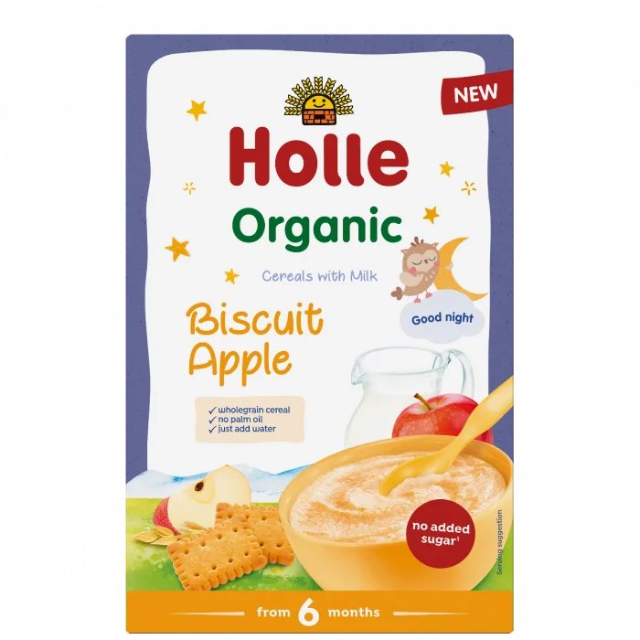 Holle Melk og Fullkornsblanding Biscuit Apple 250 g v:1790579