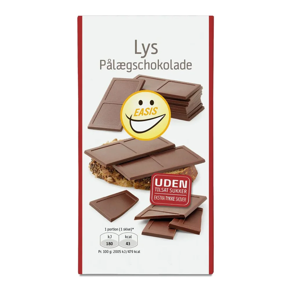 Easis Lys Påleggssjokolade - 144 g v:9293543
