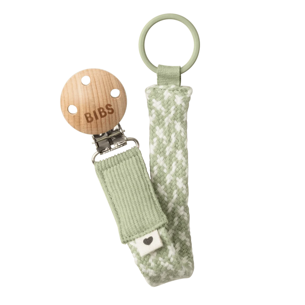BIBS Pacifier Braid – Sage/Ivory v:5036168