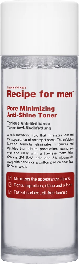Recipe for men Pore Minimizing Anti-Shine Toner 100 ml v:4150338 Recipe for men Pore Minimizing Anti-Shine Toner 100 ml v:4150338