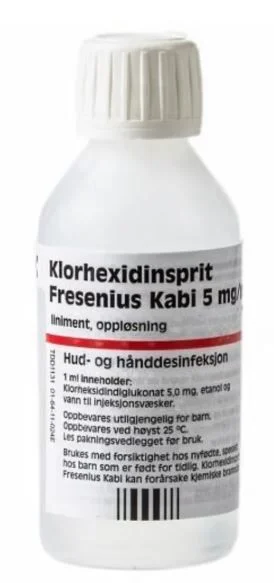 Klorhexidinsprit liniment 5mg/ml – 125 ml. v:9356480 Klorhexidinsprit liniment 5mg/ml – 125 ml. v:9356480