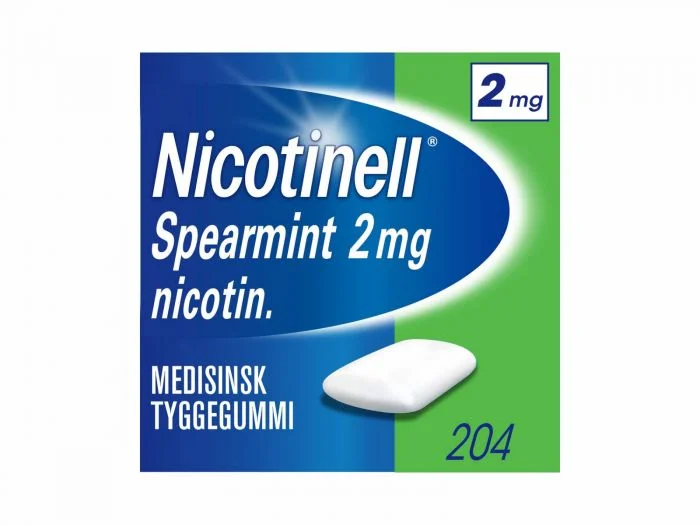 Nicotinell 2 mg tyggegummi spearmint 204 stk v:6410547