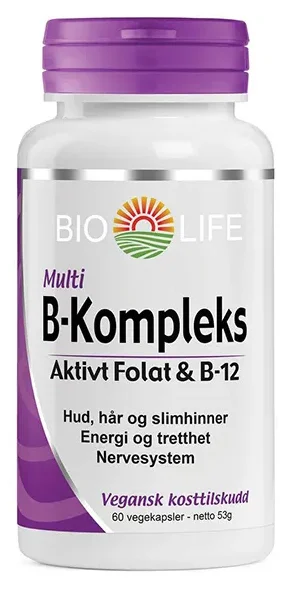 Bio-Life B-kompleks 60 Kapsler v:9279592 Bio-Life B-kompleks 60 Kapsler v:9279592
