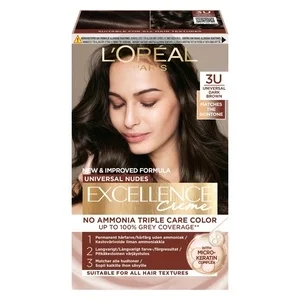 L'Oréal Paris Excellence Universal Nudes Permanent Color 3U Universal Dark Brown v:3917989