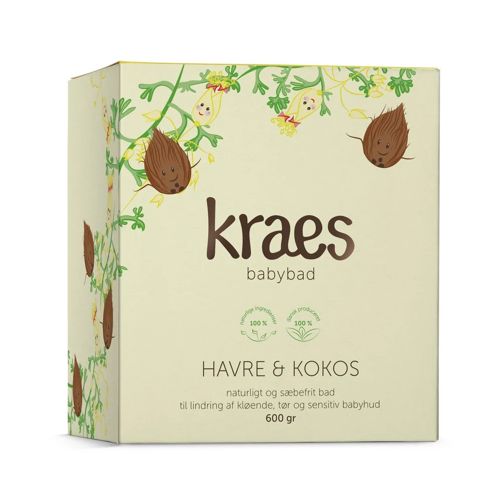 Kraes Babybad m. havre & kokos – 600 g v:5433668