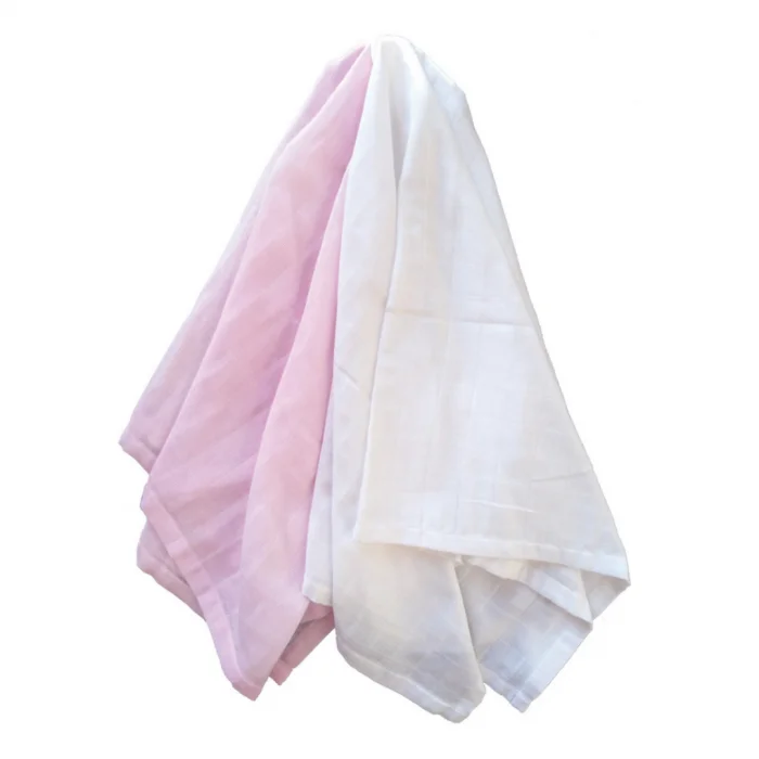 Summerville Muslin babyteppe pink 2 stk v:1629489 Summerville Muslin babyteppe pink 2 stk v:1629489