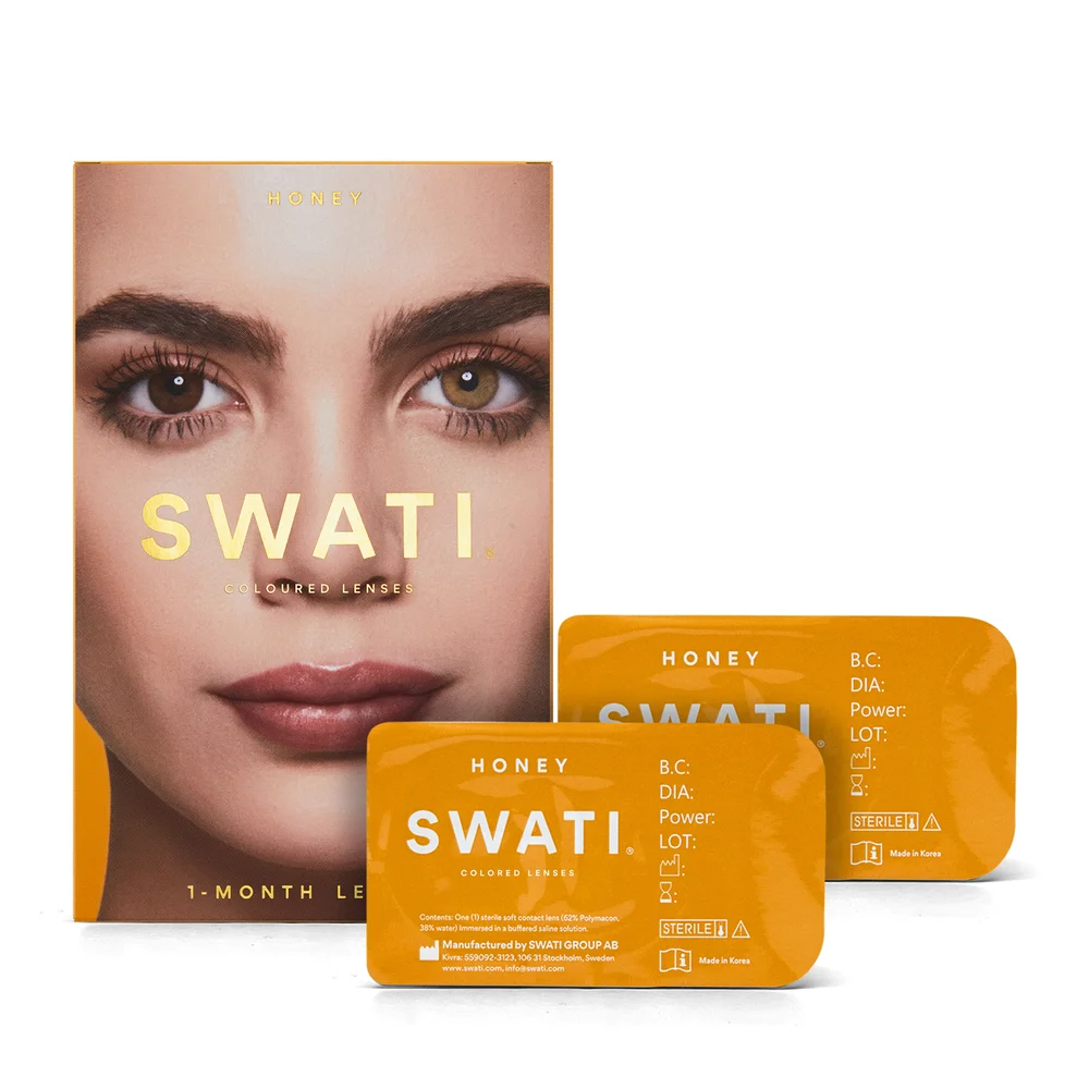 SWATI Coloured Lenses Honey 1 Month - Strålende øyne hele måneden v:1593943