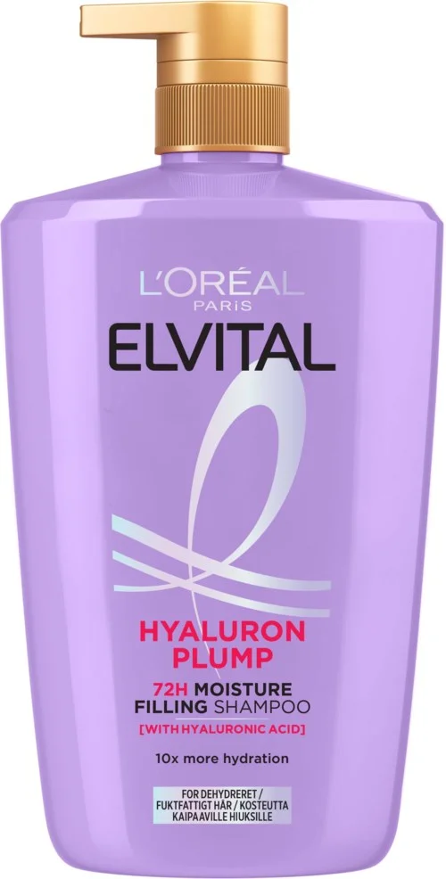 Loreal Paris Elvital Hyaluron Plump Shampoo for Dehydrated Hair 1000 ml v:2672682