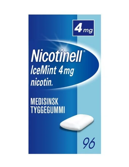 Nicotinell tyggegummi 4mg icemint – 96stk v:1439333