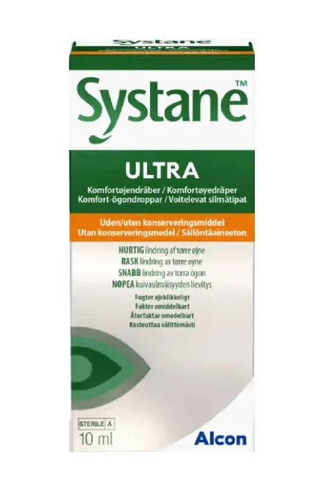 Systane Ultra Komfortøyedråper 10 ml v:6545685 Systane Ultra Komfortøyedråper 10 ml v:6545685