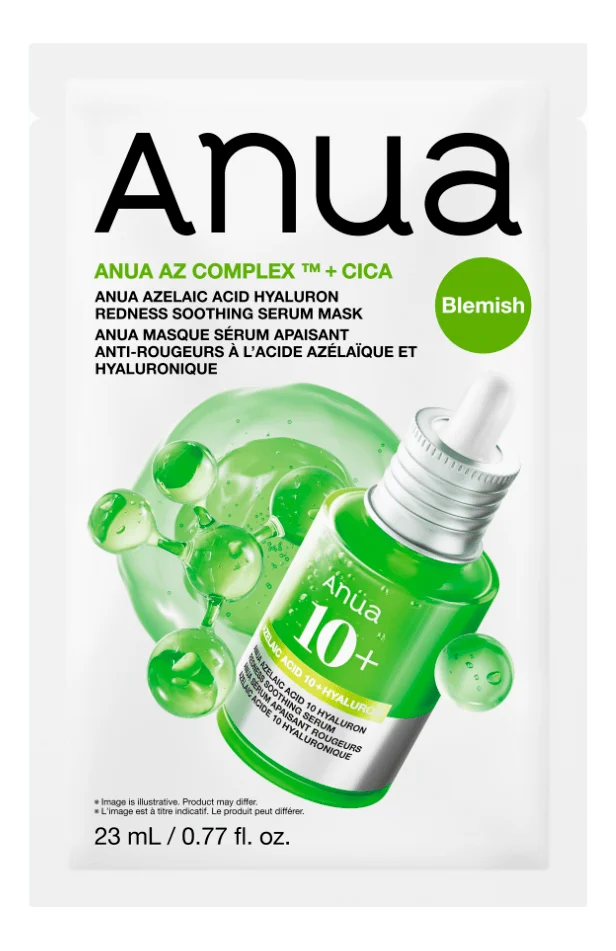 Anua Azelaic Acid Hyaluron Redness Soothing Serum Mask – 1 stk. v:3929726 Anua Azelaic Acid Hyaluron Redness Soothing Serum Mask – 1 stk. v:3929726