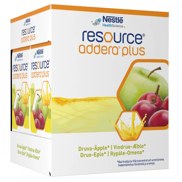 Resource Addera Plus næringsdrikk drue og eplesmak 4×200 ml v:9547273 Resource Addera Plus næringsdrikk drue og eplesmak 4×200 ml v:9547273