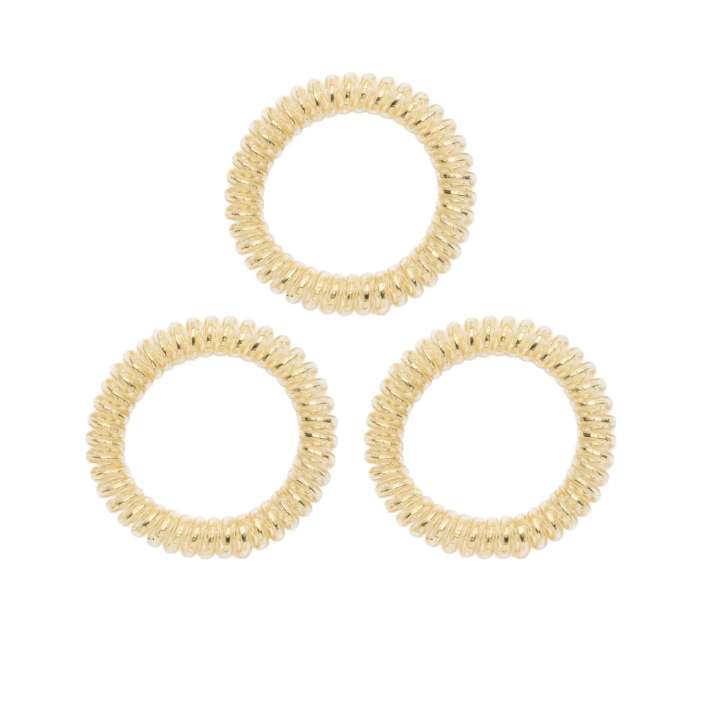 Hair Ties Spiral 3-pack Gold Beauty v:6975781