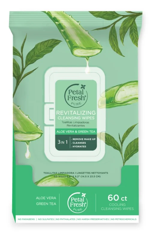 Petal Fresh Pure Revitalizing Aloe Vera & Green Tea Cleansing Wipes v:2607601 Petal Fresh Pure Revitalizing Aloe Vera & Green Tea Cleansing Wipes v:2607601