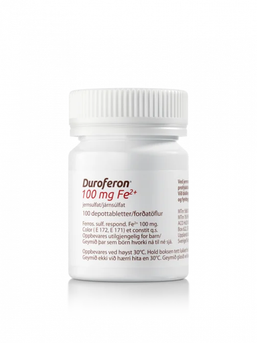 Duroferon 100 mg depottabletter 100 stk v:8783847