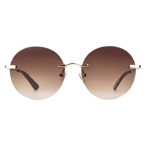 GLAS Grace Gold Rimless Sunglasses 1.5 + v:7889754 GLAS Grace Gold Rimless Sunglasses 1.5 + v:7889754