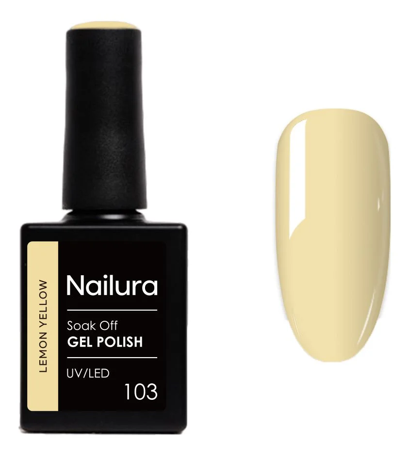 Nailura Gel Polish 103 – Lemon Yellow – 10 ml. v:3912684