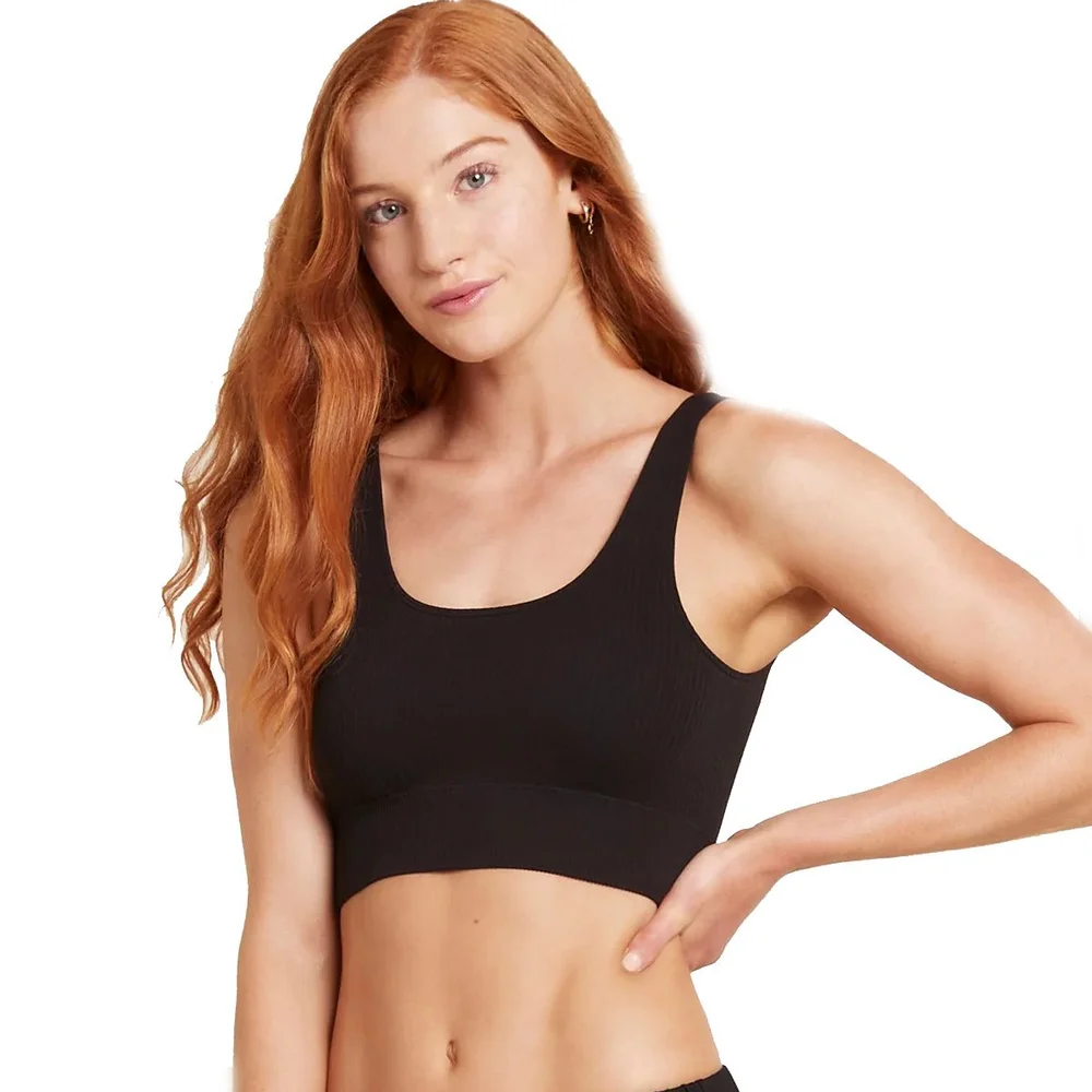Boody Ribbed Seamless Bra Black – 1 stk v:5118814