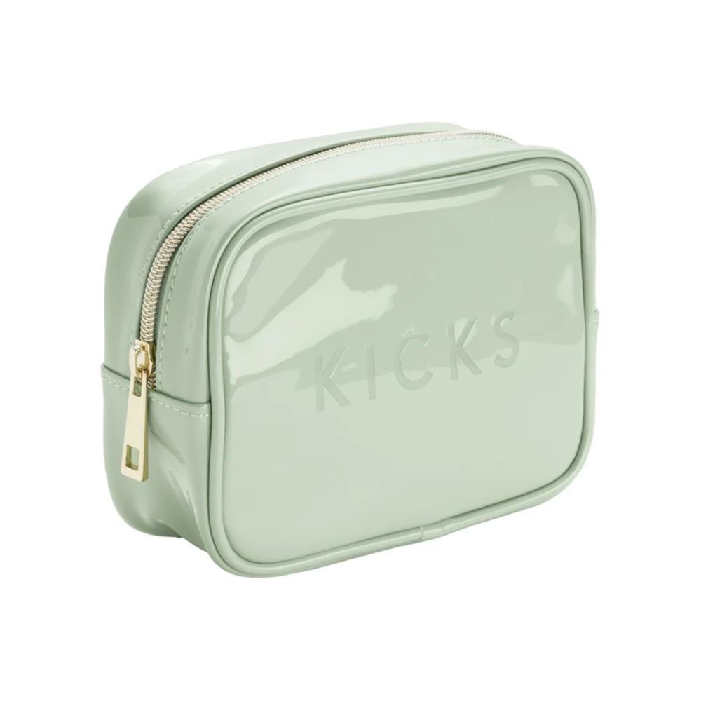 Small Boxy Make Up Bag Green Beauty v:1745051