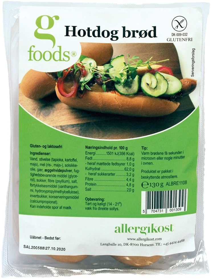 G-Foods Hotdog brød – 2 stk v:2165211