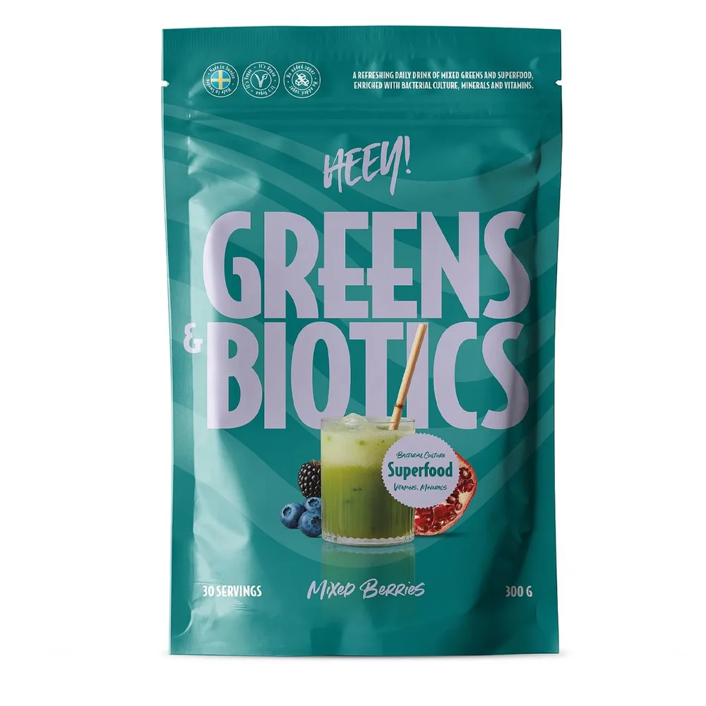 Heey! Greens & Biotics Superfood + Probiotics Mixed Berries – 300 g. v:7066832