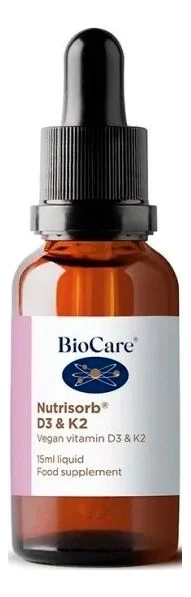 Biocare D3 & K2-vitamin Nutrisorb® 15ml Dråper – 1 stk. v:3677829 Biocare D3 & K2-vitamin Nutrisorb® 15ml Dråper – 1 stk. v:3677829