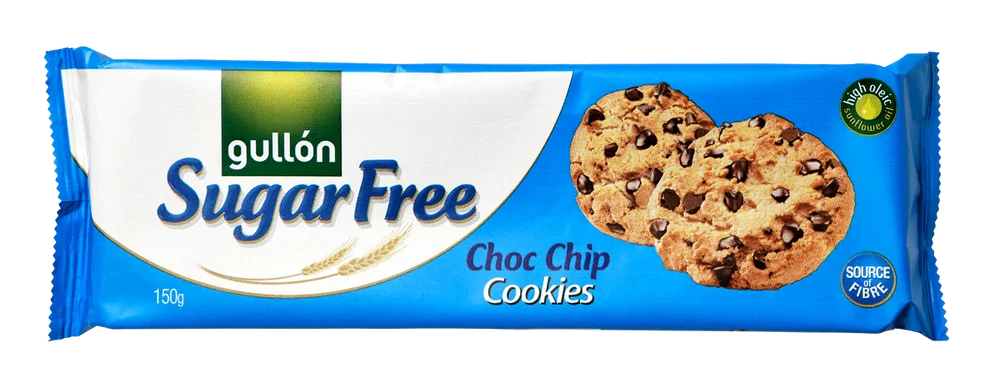 Gullón Sukkerfri Choc Chip Cookies - 150 g v:6973999