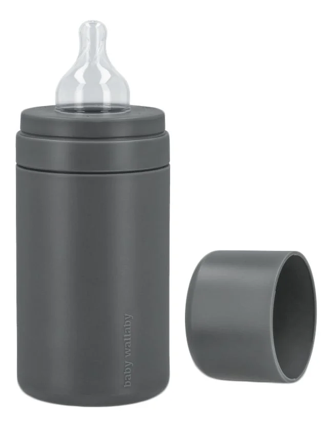 Baby Wallaby Tåteflaske 240 ml – Dark Grey v:6795817