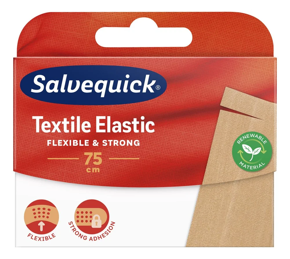 SalvequickMED Textile Elastic Plaster – 6×75 cm v:8500374 SalvequickMED Textile Elastic Plaster – 6×75 cm v:8500374