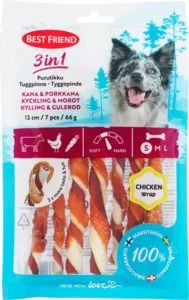 Best friend 3in1 tyggepinne kylling og gulrot 7pk 66g v:3182179
