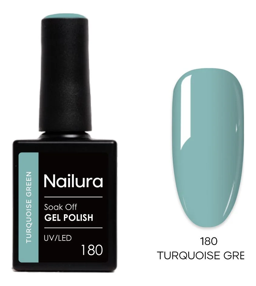Nailura Gel Polish 180 – Turquoise Green – 10 ml. v:3890277